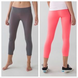 Lululemon Wunder Under Crop II (Reversible)